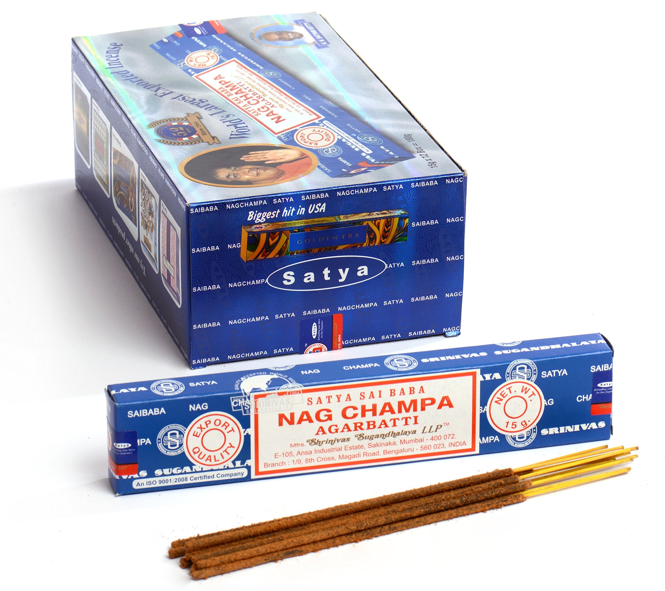 Large Pack of Nag Champa, Blue. 12Ã' Packs of 15Ã' g Total 180Ã' g